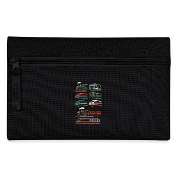 Züge Design – Retro trifft Highspeed - Federtasche - Schwarz - Vorne