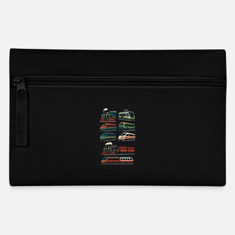 Züge Design – Retro trifft Highspeed - Federtasche - Schwarz