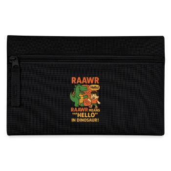 Raawr Means Hello In Dinosaur Kindergarten - Pencil Case - black - Front
