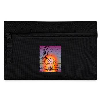 Windsurfen, Foilsurfen, Surfer - Federtasche - Schwarz - Vorne