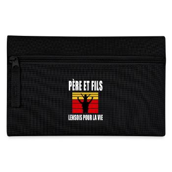 père et fils papa supporter lensois lens - Trousse - noir - Devant
