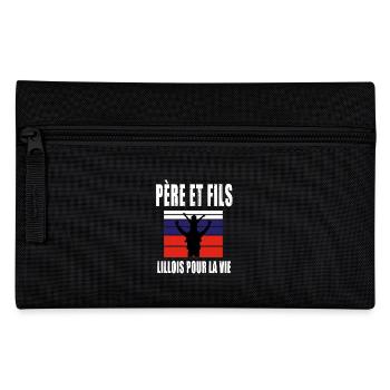 père et fils papa supporter lillois lille - Trousse - noir - Devant