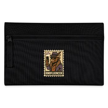 Stylish beef fluencer beef influencer with selfie - Pencil Case - black - Front