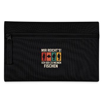 Mir reicht’s – Ich geh zu meinen Fischen - Federtasche - Schwarz - Vorne