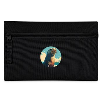 Sea Lions Sea Lion - Pencil Case - black - Front