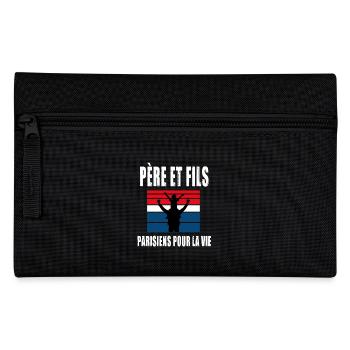 père et fils papa supporter parisien paris - Trousse - noir - Devant