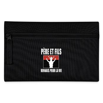 père et fils papa supporter rennais rennes - Trousse - noir - Devant