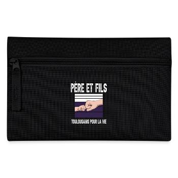 père et fils papa supporter toulousain toulouse - Trousse - noir - Devant