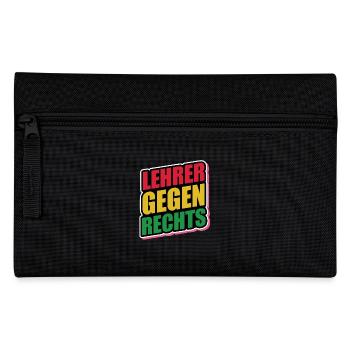 Lehrer Gegen Rechts - Gegen Rechts, gegen Hetze - Federtasche - Schwarz - Vorne