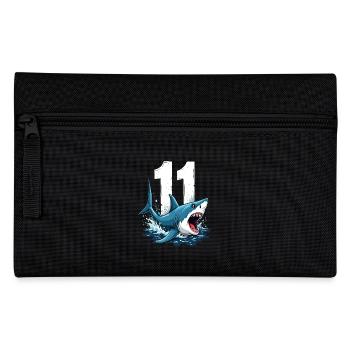 requin enfants anniversaire 11 ans acclamation - Trousse - noir - Devant