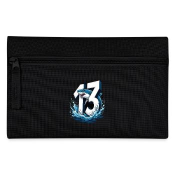 Shark Kids Birthday Number 13 - Pencil Case - black - Front
