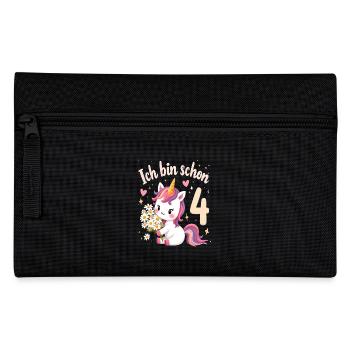 Licorne mignonne 4e anniversaire pour les filles - Trousse - noir - Devant
