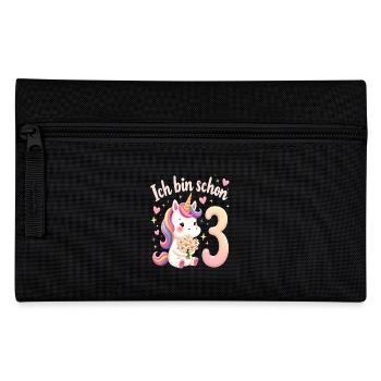 Licorne mignonne 3ème anniversaire pour les filles - Trousse - noir - Devant