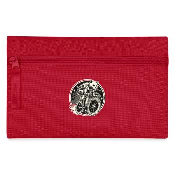 Retro Bicycle Cat for Animal Lovers on Tour - Pencil Case - red - Front