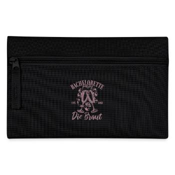 Bachelorette Party 2025 Die Braut Name eintragen - Federtasche - Schwarz - Vorne
