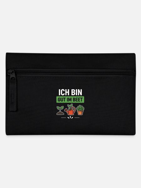 Garten Gärtner Beet Spruch - Federtasche - Schwarz