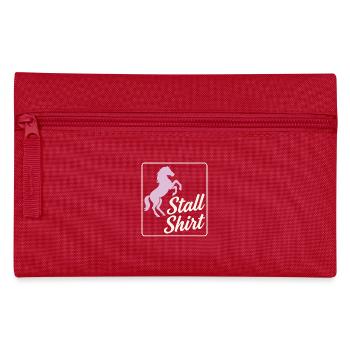 Stall Shirt – Pferdemädchen Design - Federtasche - Rot - Vorne