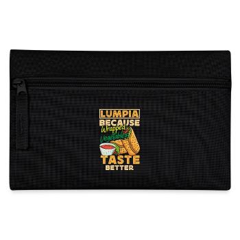 Lumpia Because Wrapped Vegetables Taste Better - Federtasche - Schwarz - Vorne