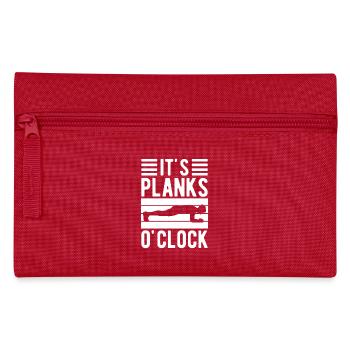 Gym Junkies It´s Planks O´Clock Calisthenics - Federtasche - Rot - Vorne