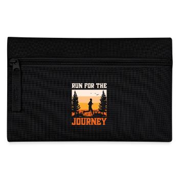 Running Enjoy The Journey Marathon Runner Gift - Pencil Case - black - Front