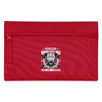 Biker Motorradfahrer Motorrad Geschenke Geburtstag - Federtasche - Rot - Vorne