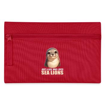 Sea Lions Sea Lion - Pencil Case - red - Front