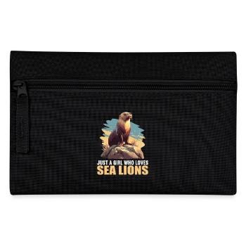 Sea Lions Sea Lion - Pencil Case - black - Front