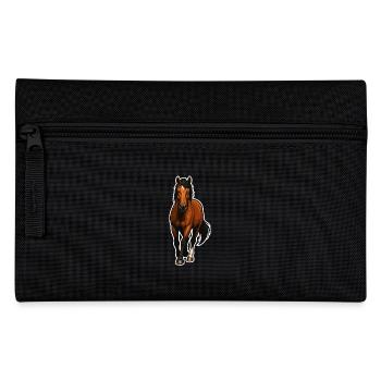 Impressive Horse – Realistic Horse Motif - Pencil Case - black - Front