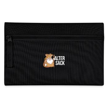 Alter Sack Lustiges Cartoon Design Mit Witzigem - Federtasche - Schwarz - Vorne