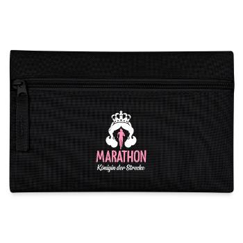 MARATHON KÖNIGIN DER STRECKE Läuferin Lustiges - Federtasche - Schwarz - Vorne