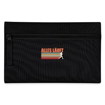 Läufer ALLES LÄUFT Laufen Marathon Lustiges - Federtasche - Schwarz - Vorne