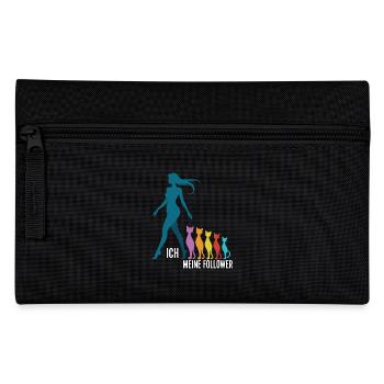 Ich & meine Follower – Katzenhumor Design - Federtasche - Schwarz - Vorne