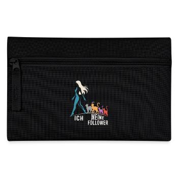 Ich & meine Follower – Katzenhumor Design - Federtasche - Schwarz - Vorne