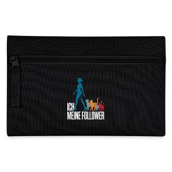 Ich & meine Follower – Katzenhumor Design - Federtasche - Schwarz - Vorne