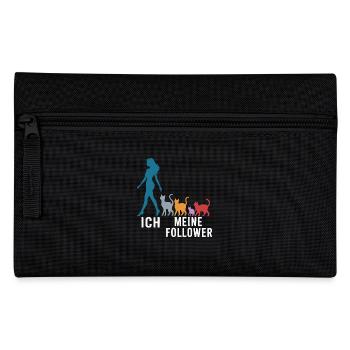 Ich & meine Follower – Katzenhumor Design - Federtasche - Schwarz - Vorne