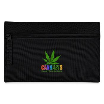 CannABIs Abi durchgezogen - Abitur - Spruch - Federtasche - Schwarz - Vorne