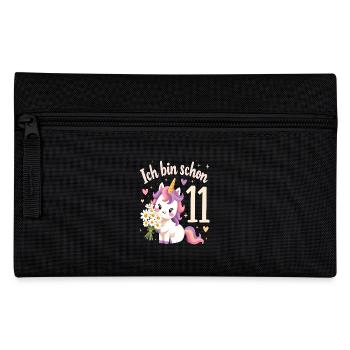Licorne mignonne 11e anniversaire pour les filles - Trousse - noir - Devant