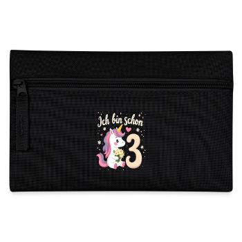 Licorne mignonne 3ème anniversaire pour les filles - Trousse - noir - Devant