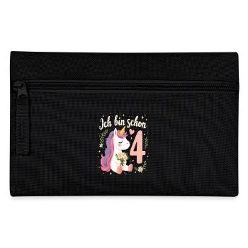 Licorne mignonne 4e anniversaire pour les filles - Trousse - noir - Devant