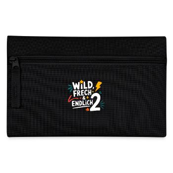 Sauvage, effronté et enfin 2 ans 2e anniversaire - Trousse - noir - Devant