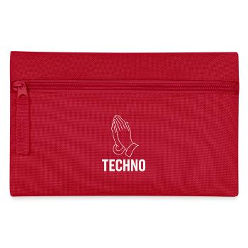Techno Prayer – Pray for Bass - Pencil Case - red - Front