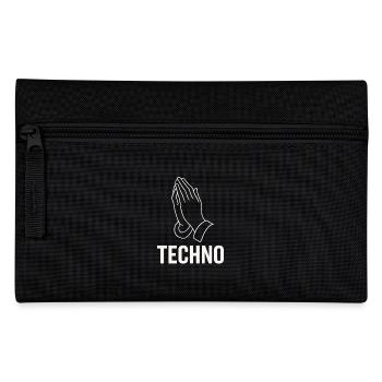 Techno Prayer – Pray for Bass - Pencil Case - black - Front