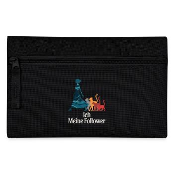 Ich & meine Follower – Katzenhumor Design - Federtasche - Schwarz - Vorne