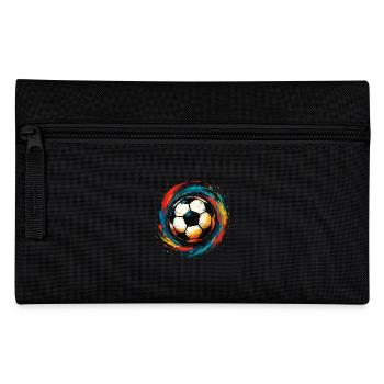 Colorful Football – Artful Splash Design - Pencil Case - black - Front