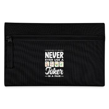 Funny Mahjong Gamer Gift Ma Jiang - Pencil Case - black - Front