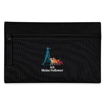 Ich & meine Follower – Hundehumor Design - Federtasche - Schwarz - Vorne