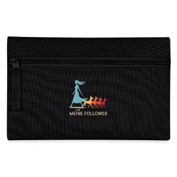 Ich & meine Follower – Hundehumor Design - Federtasche - Schwarz - Vorne