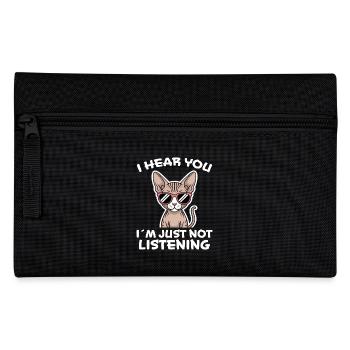Chat Sphynx Disant Drôle Chat Sphynx Cadeau - Trousse - noir - Devant