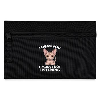 Chat Sphynx Disant Drôle Chat Sphynx Cadeau - Trousse - noir - Devant
