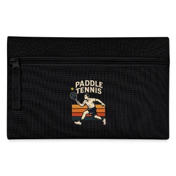 Paddel Tennis Paddle Sport Team Shirt - Federtasche - Schwarz - Vorne